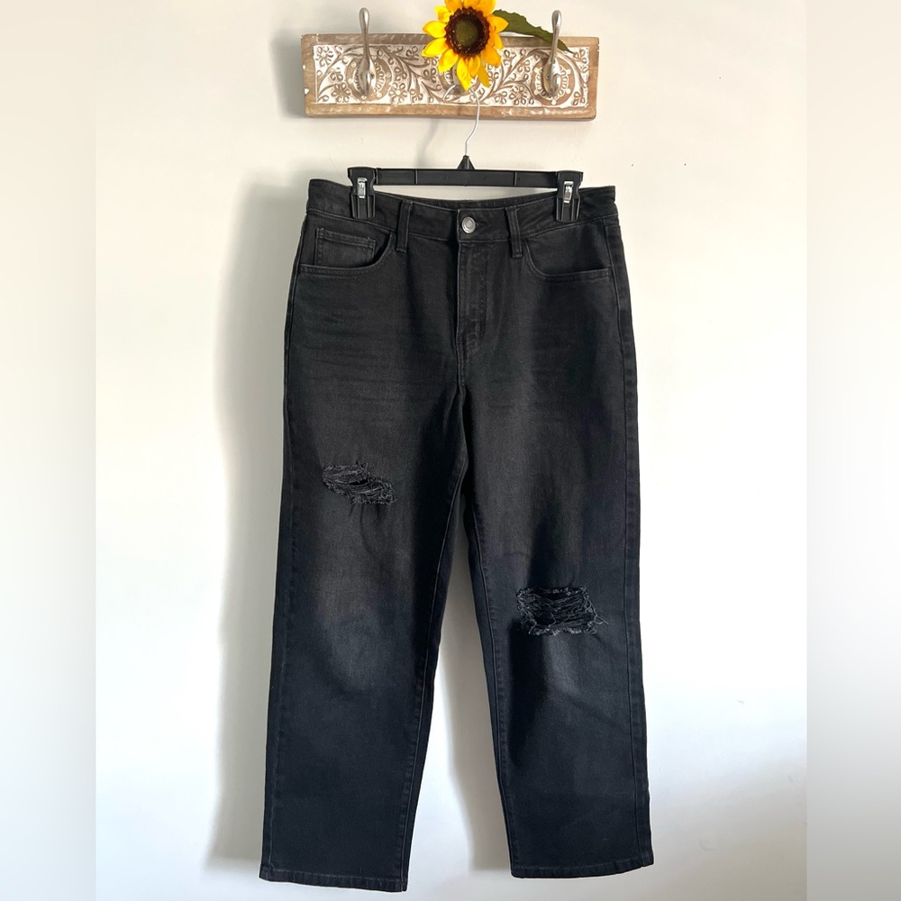 SO Juniors High-Rise '90s Straight Ripped Jeans-Juniors-Size 11 (30 Waist)